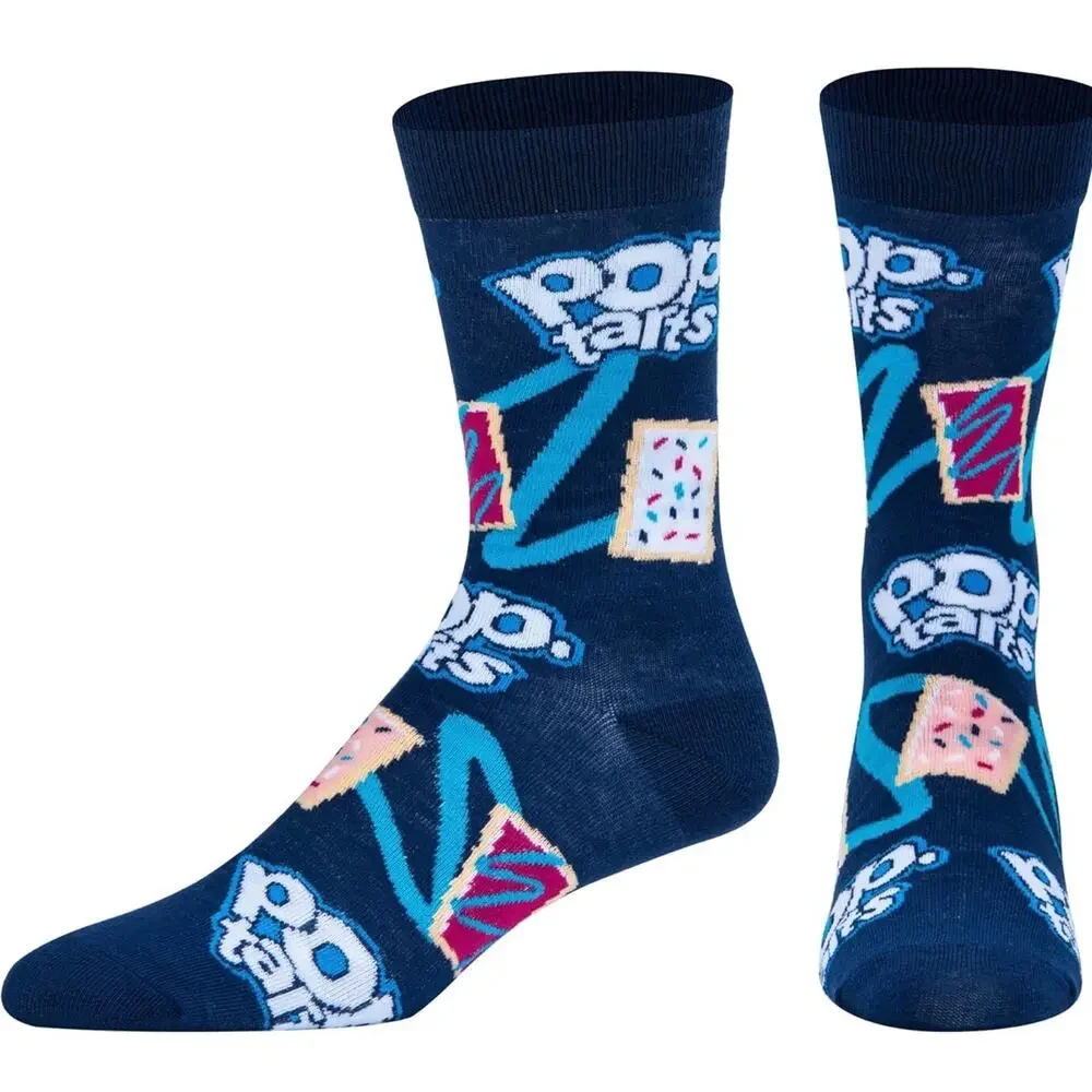 Odd Sox Unisex Pop Tarts Breakfast Snack Novelty Crew Socks Blue Classic Retro